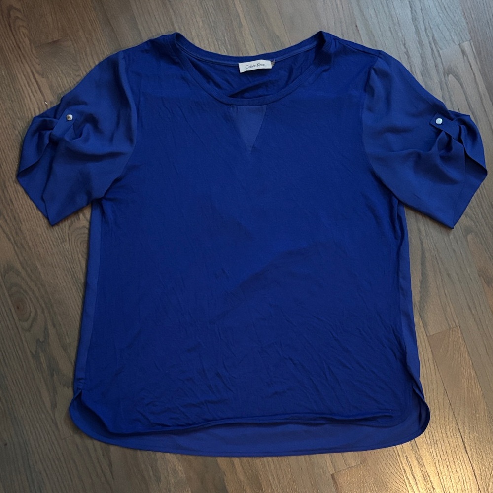 Calvin Klein Collection Royal Blue Blouse